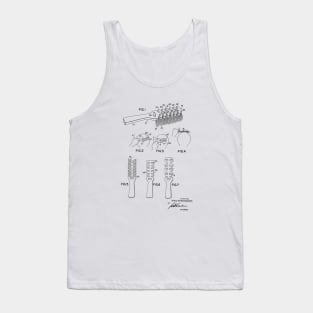 hair brush vintage patent drawing Tank Top